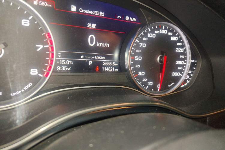 Used Audi A6L 2018 TFSI Collector's Edition Odometer Close Up