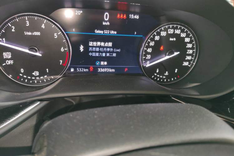 Used Buick Envision 2022 Encore Plus 652T Five-Seat All-Wheel-Drive Luxury Model Odometer Close Up