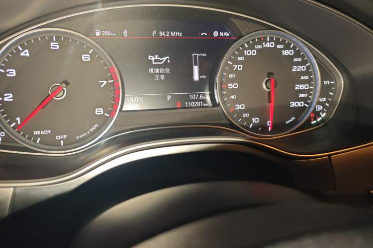 Used Audi A6L 2017 TFSI Technology Edition Odometer Close Up