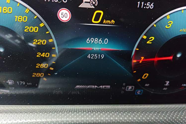 Used Mercedes-Benz A AMG 2020 Facelifted AMG A 35 4MATIC Odometer Close Up