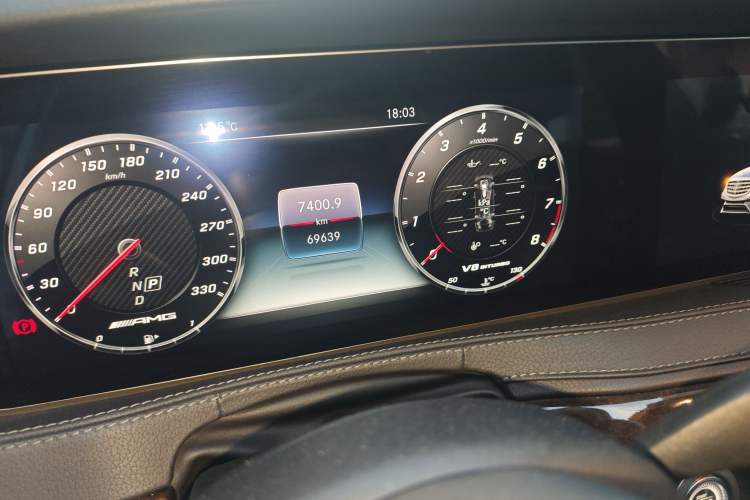 Used Mercedes-Benz S-Class AMG 2018 AMG S 63 L 4MATIC+ Odometer Close Up