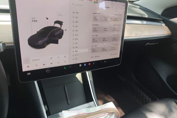 Used Tesla Model 3 2020 Standard Range Rear-Wheel Drive Upgraded Version Audio And AC Panel