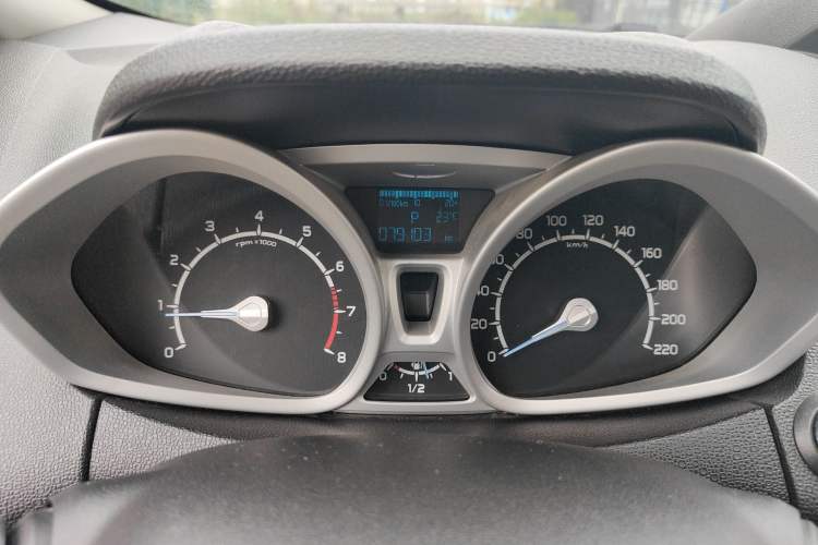 Used Ford EcoSport 2013 1.5L Automatic Prestige Model Odometer Close Up