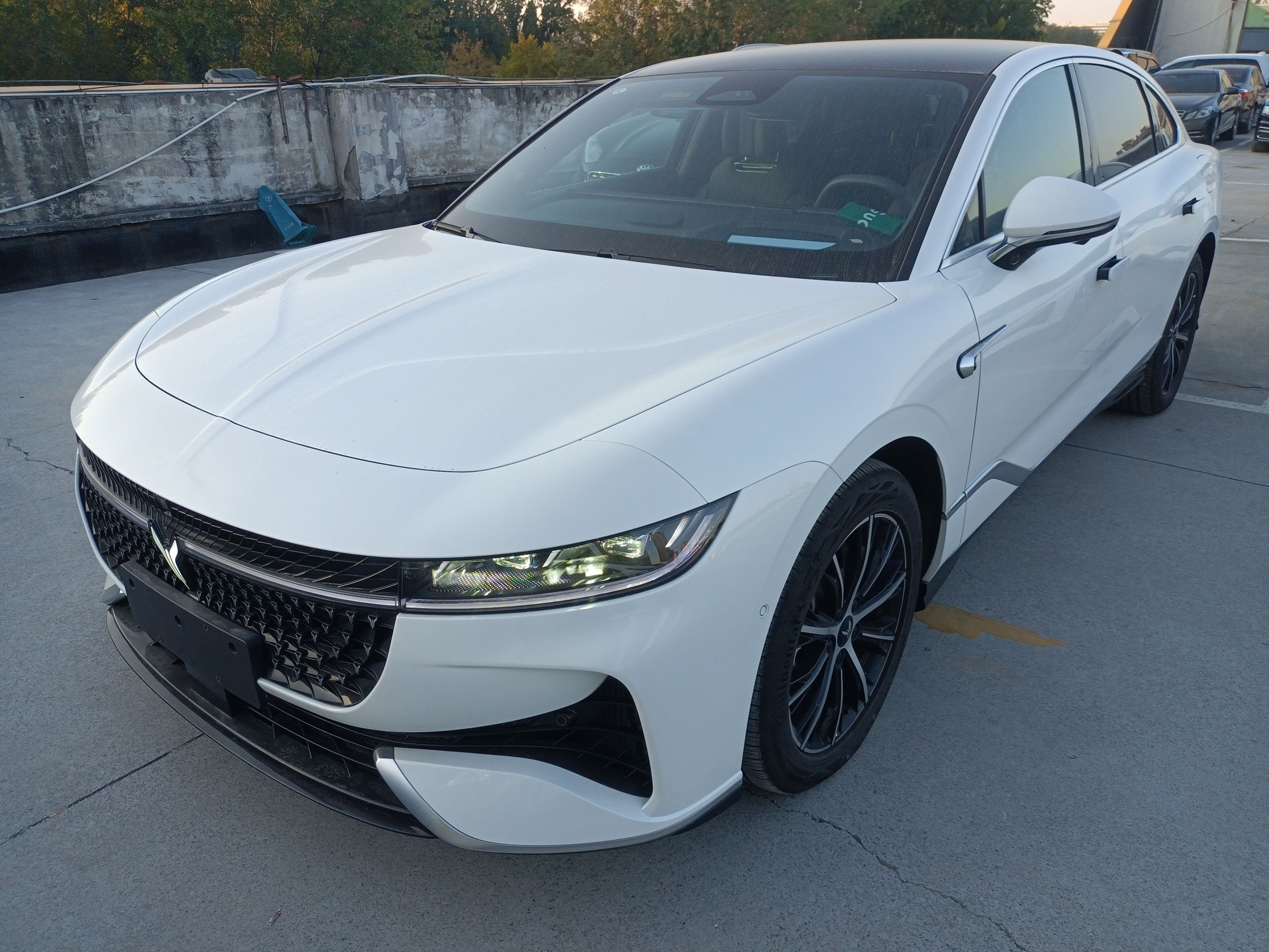 Под передней частью автомобиля