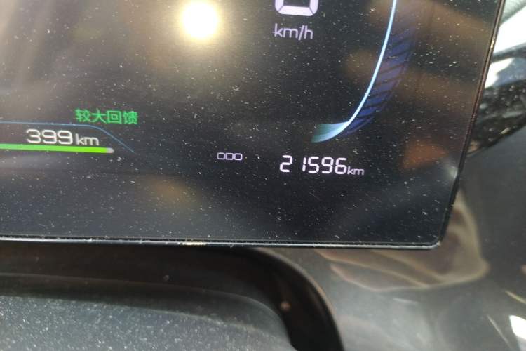 Used BYD e2 2023 Luxury Model Odometer Close Up