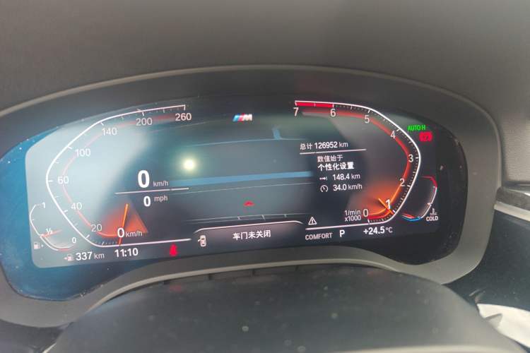 Used BMW 5 Series 2020 530Li Luxury Edition M Sport Package Odometer Close Up