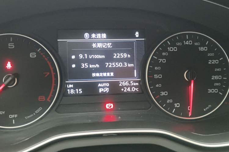 Used Audi A4L 2017 40 TFSI Ambition Edition Odometer Close Up