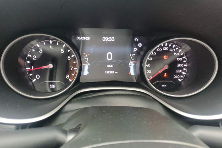 Used Jeep Compass 2017 200T Automatic Family Edition Odometer Close Up