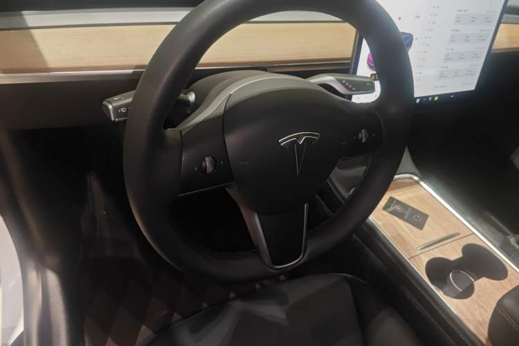 Used Tesla Model Y 2021 Standard Range Rear-Wheel Drive Version Steering Wheel