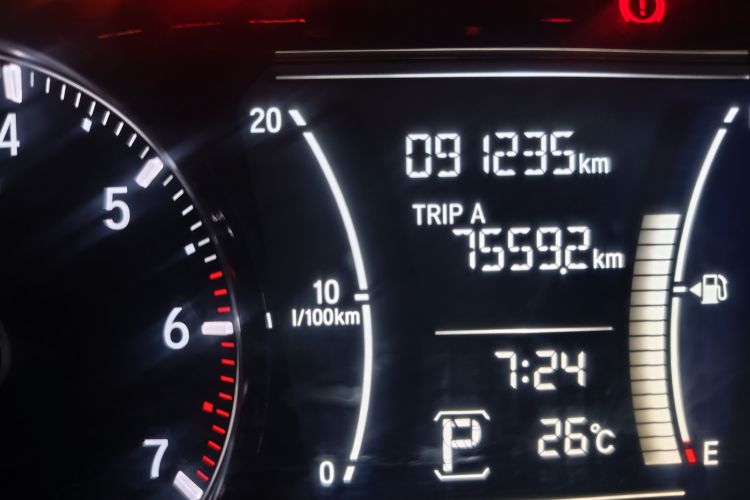 Used Honda Envix 2019 180TURBO CVT Enjoyment Version China VI Odometer Close Up