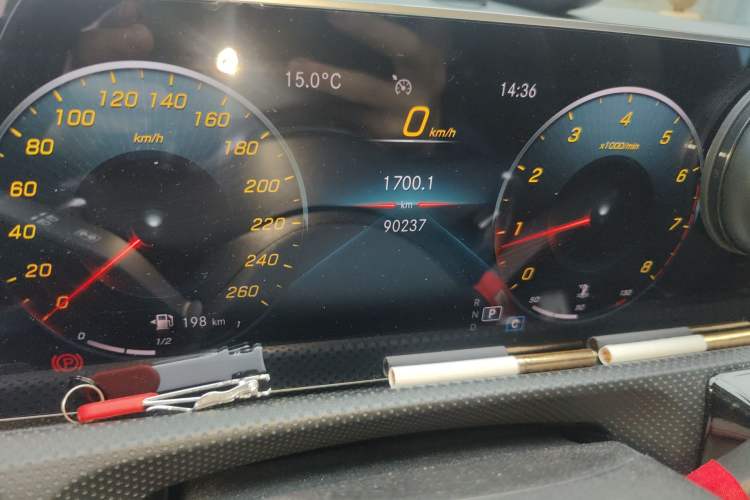 Used Mercedes-Benz A-Class 2020 A 200 L Sport Sedan Odometer Close Up