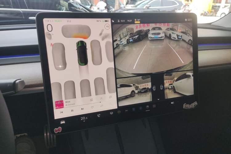 Used Tesla Model 3 2022 Performance High-Performance All-Wheel-Drive Version Audio And AC Panel