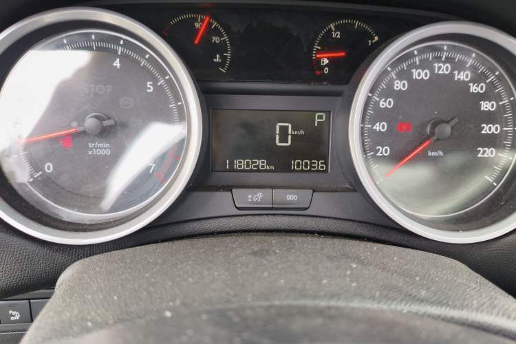 Used Peugeot 408 2014 1.8L Automatic Luxury Edition Odometer Close Up