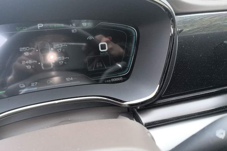 Used BYD Han 2020 EV Long-Range Luxury Model Odometer Close Up