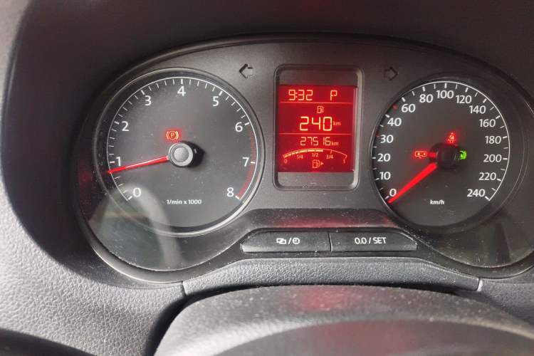 Used Volkswagen Polo 2013 1.6L Automatic Comfort Edition Odometer Close Up