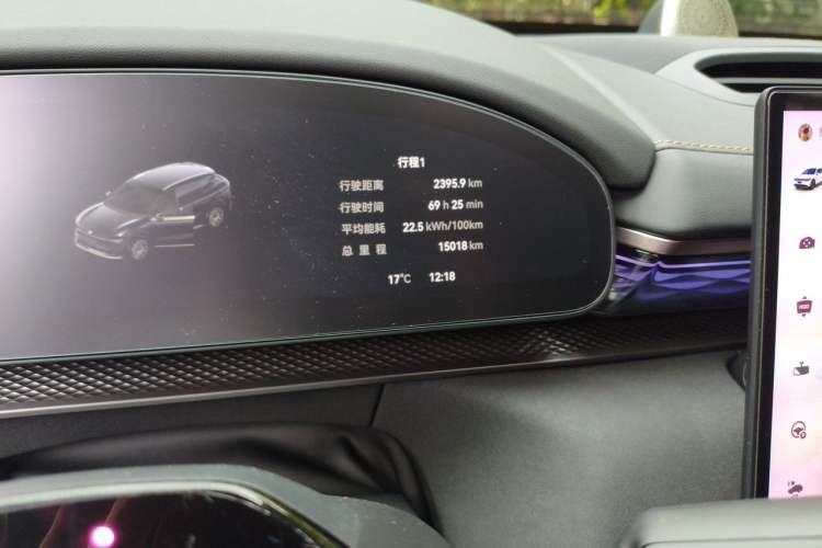 Used Zeekr 7X 2025 75 kWh Rear-Wheel Drive Intelligent Driving Version Odometer Close Up