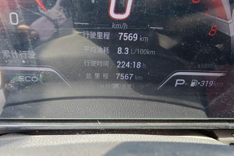 Used GAC Trumpchi EMPOW 2021 270T DCT J11 Version Odometer Close Up