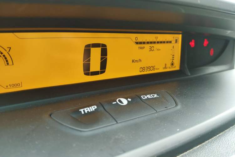 Used Citroen C-Quatre 2013 Sedan 2.0L Automatic Joyful Model Odometer Close Up