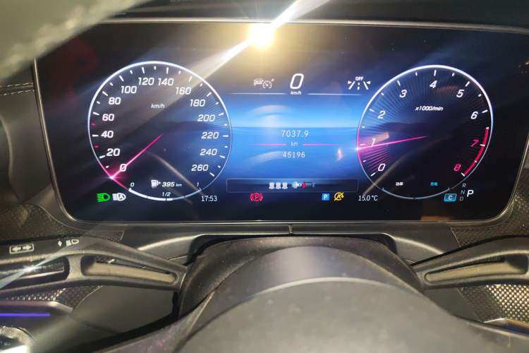 Used Mercedes-Benz C-Class 2023 C 260 L Odometer Close Up