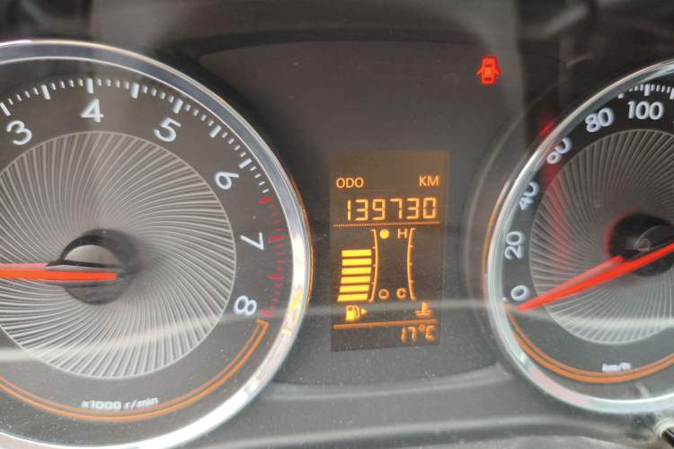 Used Chevrolet Sail 2016 Sail 3 1.3L Manual Comfort Sunroof Edition Odometer Close Up