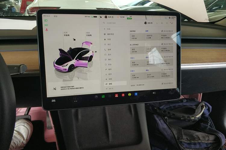 Used Tesla Model 3 2022 Rear-Wheel-Drive Version Audio And AC Panel