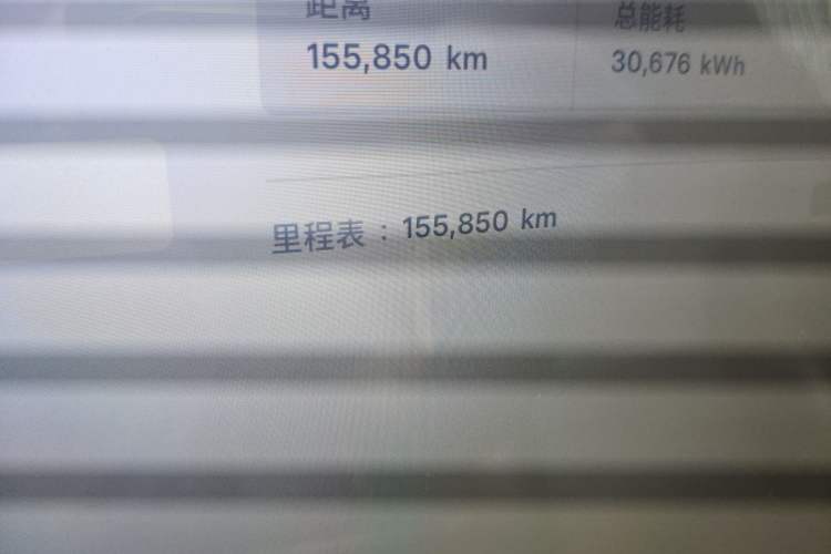 Used Tesla Model X 2019 Long-Range Version Odometer Close Up