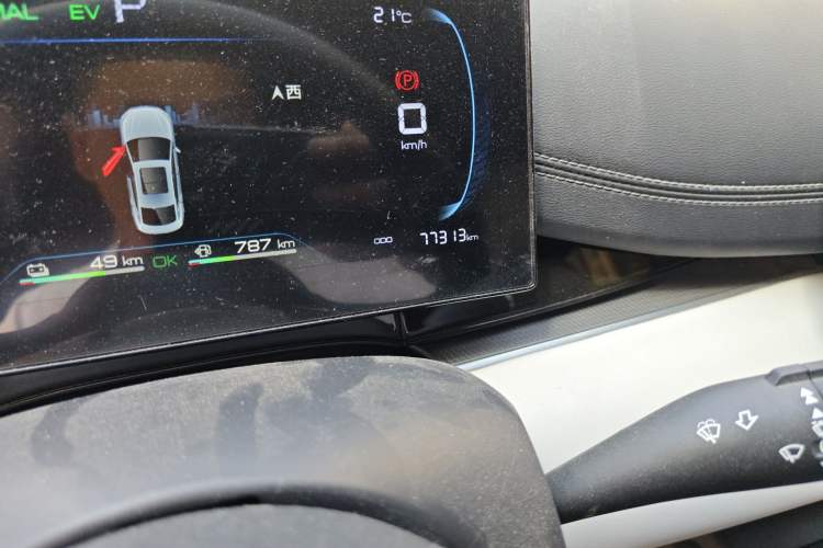 Used BYD Seal 06 New Energy 2024 DM-i 80KM Luxury Model Odometer Close Up