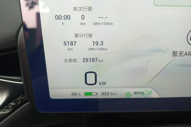 Used AION V 2021 Plus 70 Smart Technology Edition Lithium Iron Phosphate Odometer Close Up