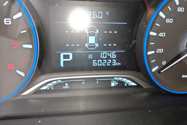 Used GAC Trumpchi GS4 2019 270T Automatic Two-Wheel Drive Luxury Smart Connectivity Model Odometer Close Up