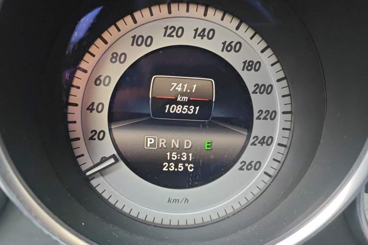 Used Mercedes-Benz C-Class 2013 C 180 Coupe Odometer Close Up