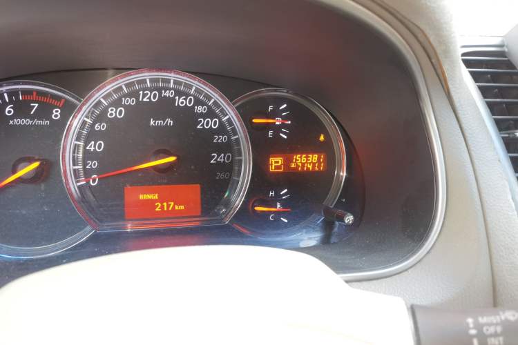 Used Nissan Teana 2008 2.5L XL Leading Edition Odometer Close Up