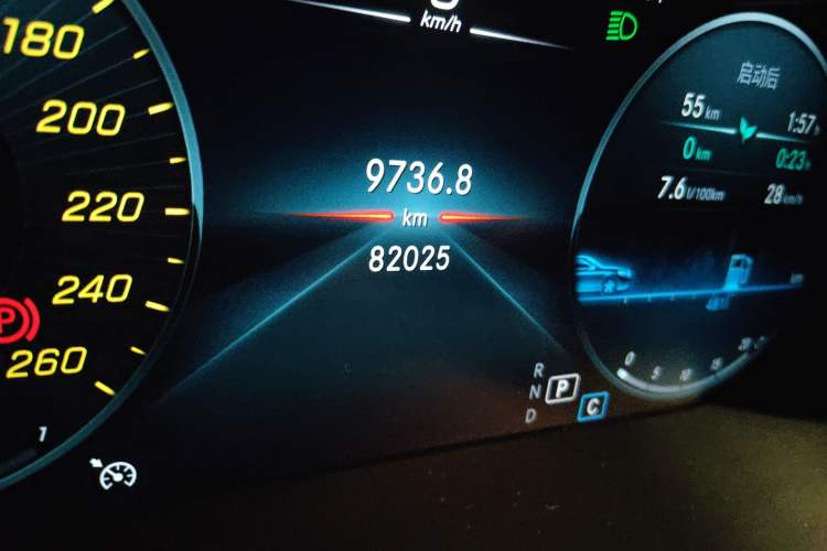 Used Mercedes-Benz C-Class 2021 C 260 Star Edition Odometer Close Up