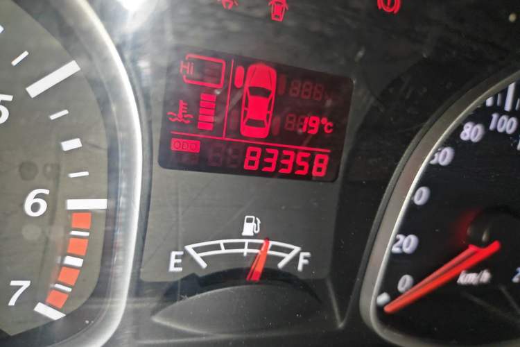 Used FAW Xiali N7 2013 1.3L Manual Luxury Model Odometer Close Up