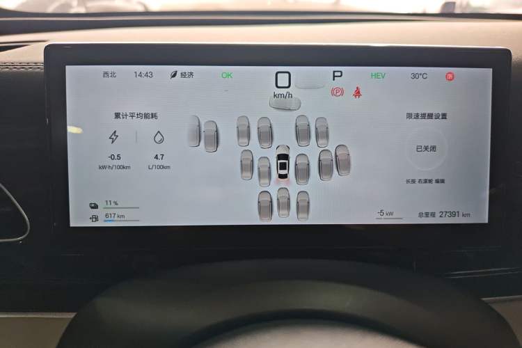 Used BYD Seal 06 New Energy 2025 DM-i Smart Drive 80KM Luxury Model Instrument Cluster