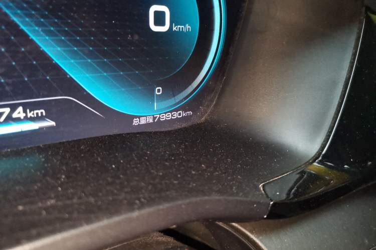 Used BYD Song PLUS New Energy 2021 EV Deluxe Model Odometer Close Up