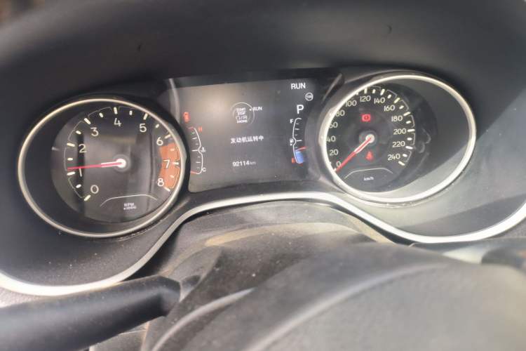 Used Jeep Compass 2017 200T Automatic Family Edition Odometer Close Up