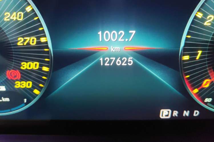 Used Mercedes-Benz AMG GT 2019 AMG GT 50 four-door sports car Odometer Close Up