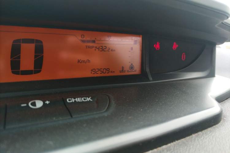 Used Citroen C-Quatre 2013 Sedan 1.6L Manual - Prestige Model Odometer Close Up