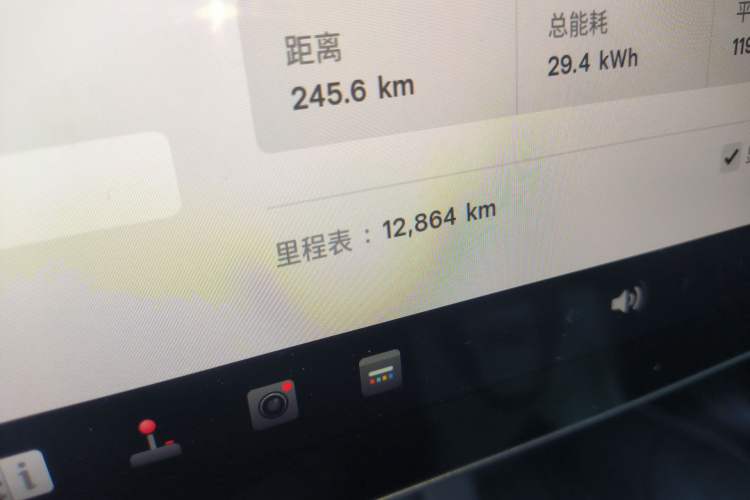 Used Tesla Model Y 2022 Rear-Wheel-Drive Version Odometer Close Up