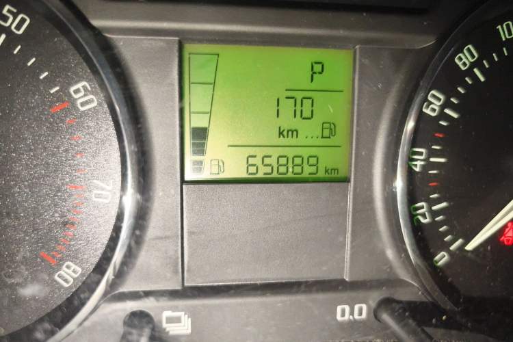 Used Skoda Fabia 2012 1.4L Automatic Crystal Edition Odometer Close Up