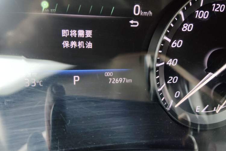 Used Toyota Highlander 2022 380T Four-Wheel Drive Prestige Edition 7-Seater Odometer Close Up