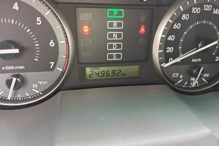 Used Toyota Land Cruiser  Odometer Close Up