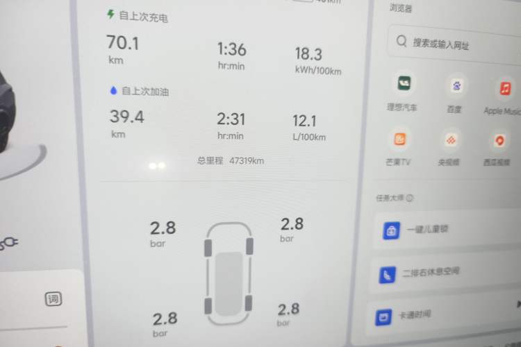 Used Li Auto L9 2022 Max model Odometer Close Up