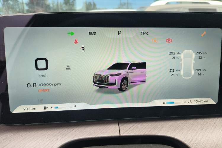 Used Chery Tiggo 9 2025 2.0T Automatic Two-Wheel Drive Luxury Edition 5 Seats Instrument Cluster