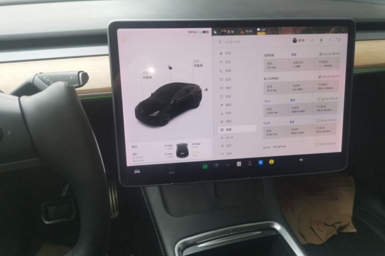 Used Tesla Model Y 2021 Long-Range All-Wheel-Drive Version Audio And AC Panel