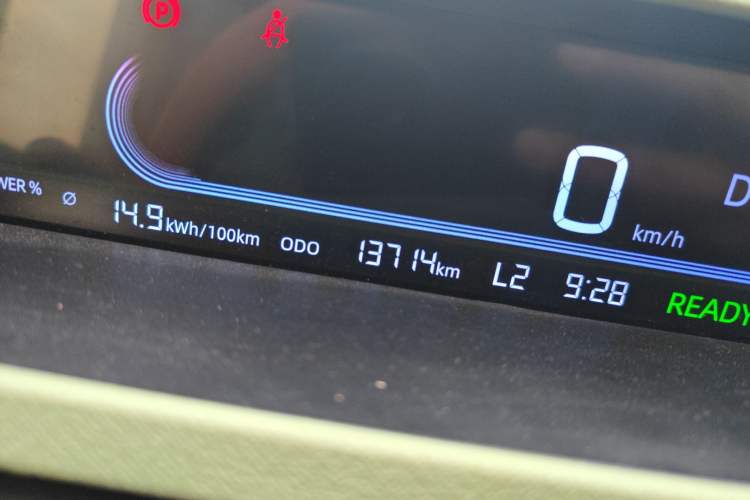 Used Geely Galaxy Panda 2023 Panda Mini 120km Super Cute Bear Odometer Close Up