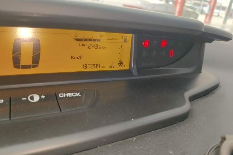 Used Citroen C-Quatre 2013 Sedan 1.6L Automatic Prestige Model Odometer Close Up