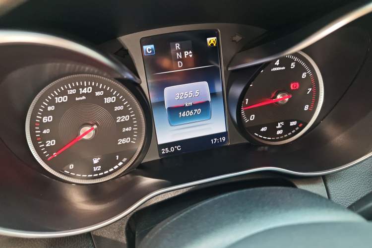 Used Mercedes-Benz C-Class 2016 C 200 Sport Edition Odometer Close Up