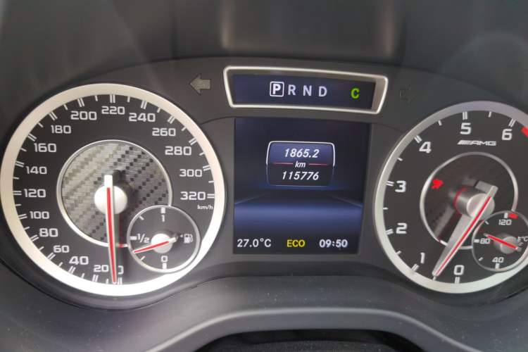 Used Mercedes-Benz A AMG 2014 AMG A 45 4MATIC Odometer Close Up