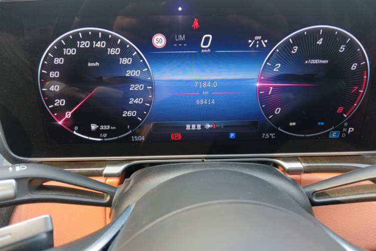 Used Mercedes-Benz S-Class 2024 S 400 L Luxury Model Odometer Close Up